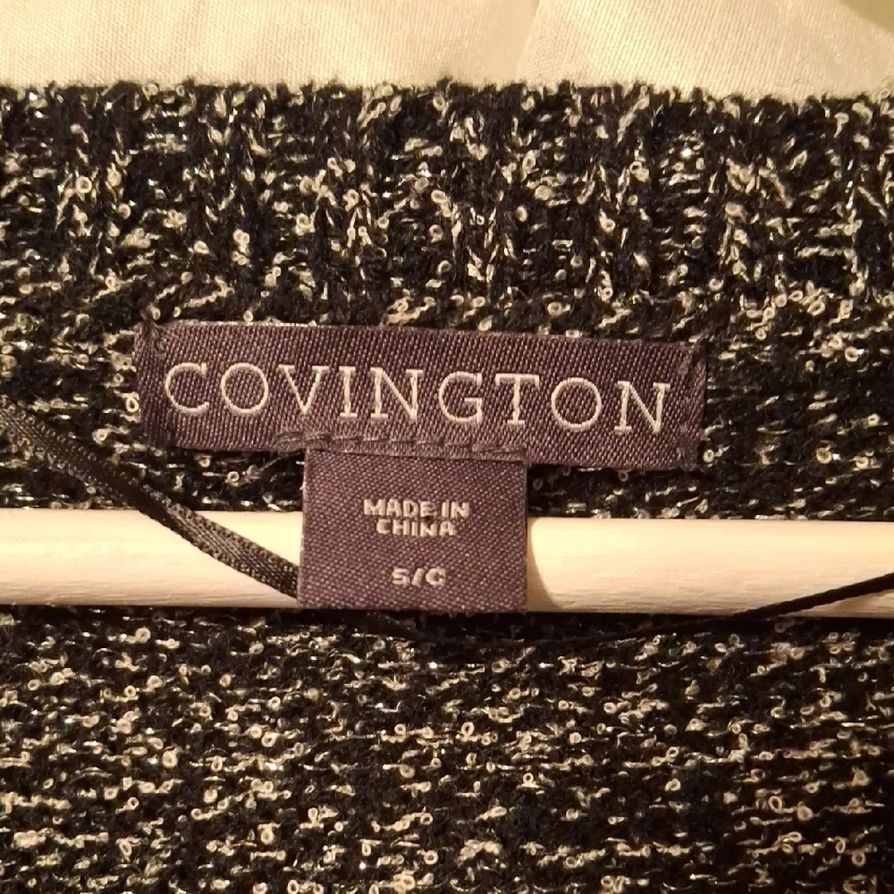 Covington Black and White Textured Sweater S
